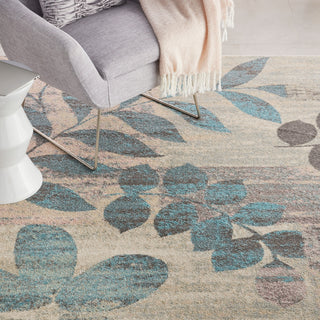 The Rug Corner Nourison Home Nourison Home - Tranquil Ivory/Light Blue Area Rug TRA01  