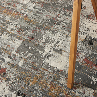 The Rug Corner Nourison Home Tangra TNR02 GRYMT Area Rugs  