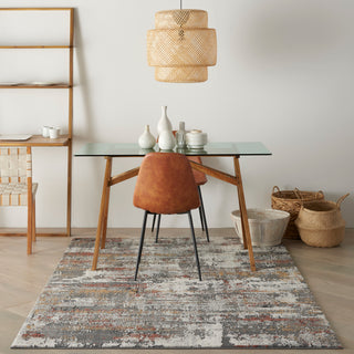The Rug Corner Nourison Home Tangra TNR02 GRYMT Area Rugs  