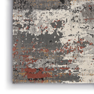 The Rug Corner Nourison Home Tangra TNR02 GRYMT Area Rugs  