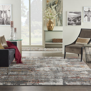 The Rug Corner Nourison Home Tangra TNR02 GRYMT Area Rugs  