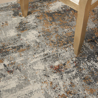 The Rug Corner Nourison Home Tangra TNR03 GRYMT Area Rugs  