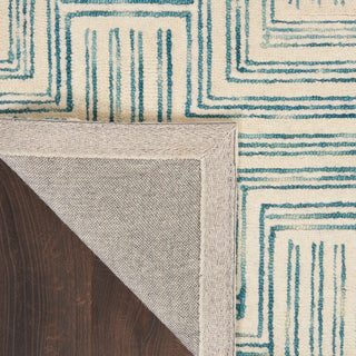 Nourison Home - Interlock Ivory/Turquoise Area Rug ITL06