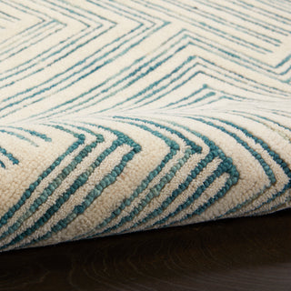 Nourison Home - Interlock Ivory/Turquoise Area Rug ITL06