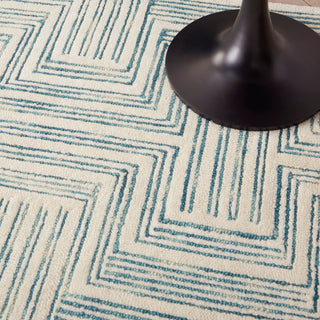 Nourison Home - Interlock Ivory/Turquoise Area Rug ITL06
