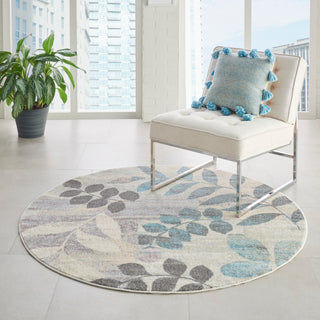 The Rug Corner Nourison Home Nourison Home - Tranquil Ivory/Light Blue Area Rug TRA01  