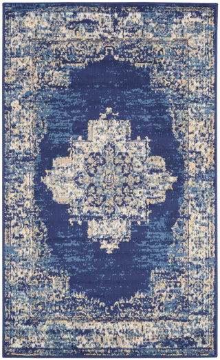 The Rug Corner Nourison Home Nourison Home - Grafix Navy/Blue Area Rug GRF14  