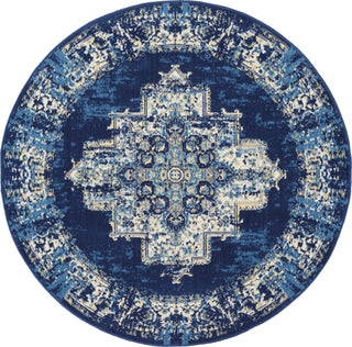 The Rug Corner Nourison Home Nourison Home - Grafix Navy/Blue Area Rug GRF14  