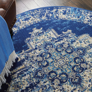 The Rug Corner Nourison Home Nourison Home - Grafix Navy/Blue Area Rug GRF14  