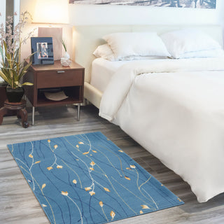 The Rug Corner Nourison Home Grafix GRF15 LTBLU Area Rugs  
