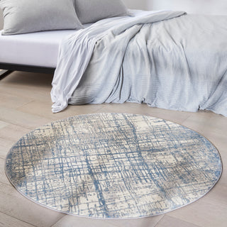 The Rug Corner Calvin Klein Calvin Klein Rush - Ivory/Blue Area Rug CK950  