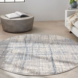 The Rug Corner Calvin Klein Calvin Klein Rush - Ivory/Blue Area Rug CK950  