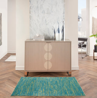 The Rug Corner Nourison Home Nourison Home - Nourison Essentials Blue/Green Area Rug NRE01  