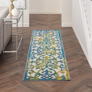 The Rug Corner Nourison Home Nourison Home - Aloha Ivory/Blue Area Rug ALH21  