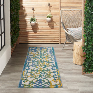The Rug Corner Nourison Home Nourison Home - Aloha Ivory/Blue Area Rug ALH21  
