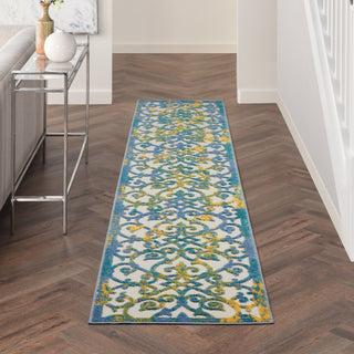The Rug Corner Nourison Home Nourison Home - Aloha Ivory/Blue Area Rug ALH21  