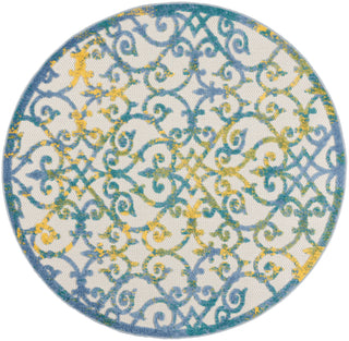 The Rug Corner Nourison Home Nourison Home - Aloha Ivory/Blue Area Rug ALH21  
