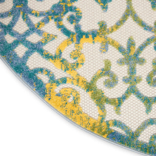 The Rug Corner Nourison Home Nourison Home - Aloha Ivory/Blue Area Rug ALH21  