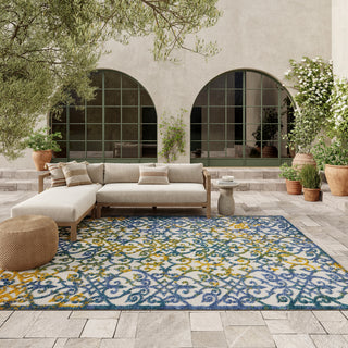 The Rug Corner Nourison Home Nourison Home - Aloha Ivory/Blue Area Rug ALH21  