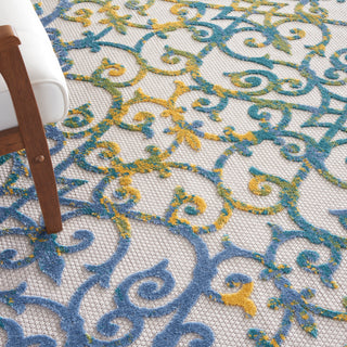 The Rug Corner Nourison Home Nourison Home - Aloha Ivory/Blue Area Rug ALH21  