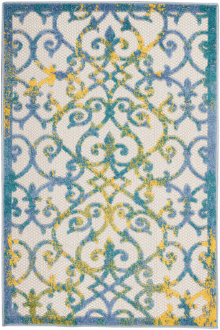 The Rug Corner Nourison Home Nourison Home - Aloha Ivory/Blue Area Rug ALH21  
