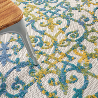 The Rug Corner Nourison Home Nourison Home - Aloha Ivory/Blue Area Rug ALH21  