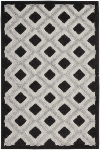 The Rug Corner Nourison Home Aloha ALH26 BLKWT Area Rugs  