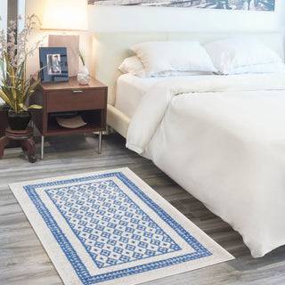 The Rug Corner Nourison Home Nourison Home - Whimsicle Ivory/Blue Area Rug WHS13  