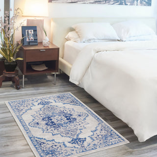 The Rug Corner Nourison Home Nourison Home - Whimsicle Ivory/Blue Area Rug WHS14  
