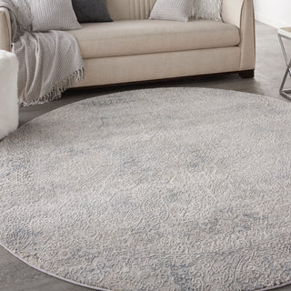 Nourison Home - Rustic Textures Ivory/Light Blue Area Rug Rust09