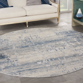 The Rug Corner Nourison Home Rustic Textures RUS10 IVBLU Area Rugs  