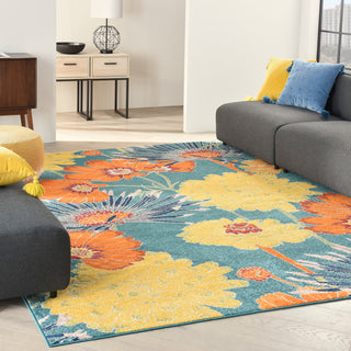 Nourison Home - Allur Turquoise/Multi Area Rug ALR06