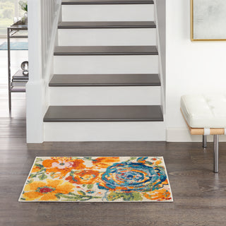 The Rug Corner Nourison Home Nourison Home - Allur Ivory/Multi-Color Area Rug ALR07  