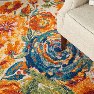 The Rug Corner Nourison Home Nourison Home - Allur Ivory/Multi-Color Area Rug ALR07  