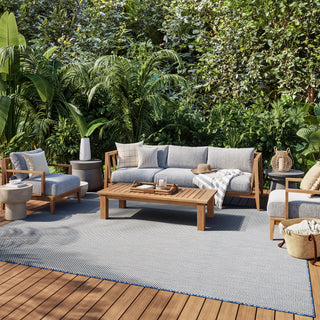 The Rug Corner Nourison Home Courtyard COU01 IVBLU Area Rugs  