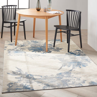 Calvin Klein Enchanting - Ivory/Blue Area Rug ECH01