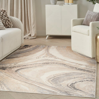 The Rug Corner Nourison Home Nourison Home - SplAsh Cream/Grey Area Rug BSK03  