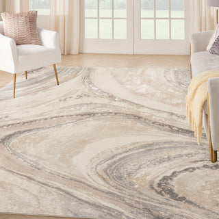 The Rug Corner Nourison Home Nourison Home - SplAsh Cream/Grey Area Rug BSK03  