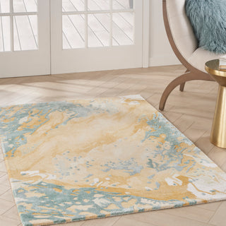The Rug Corner Nourison Home Nourison Home - Prismatic Sand/Blue Area Rug PRS36  