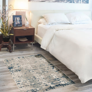 The Rug Corner Nourison Home Nourison Home - Quarry Ivory/Blue Area Rug QUA01  