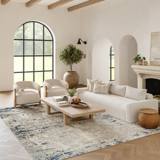 The Rug Corner Nourison Home Nourison Home - Quarry Ivory/Blue Area Rug QUA01  