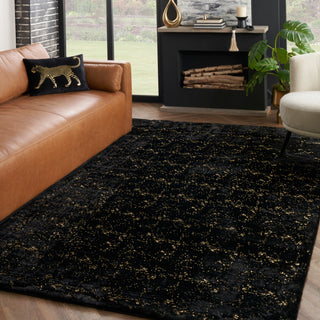 Nourison Home - Cozy Shimmer Black/Gold Area Rug CSH01