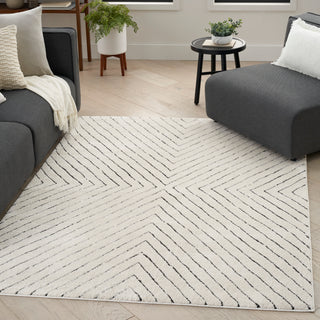 The Rug Corner Nourison Home Nourison Home - Modern Comfort Ivory/Black Area Rug MNC01  