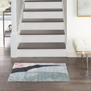 The Rug Corner Nourison Home Nourison Home - Silk Shadows Blue/Pink Area Rug SHA25  