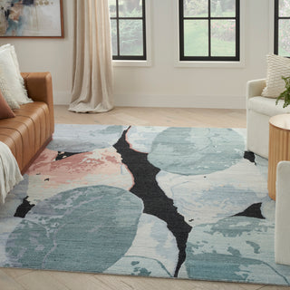 The Rug Corner Nourison Home Nourison Home - Silk Shadows Blue/Pink Area Rug SHA25  