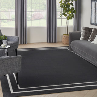 The Rug Corner Nourison Home Nourison Home - Nourison Essentials Black/Ivory Area Rug NRE02  