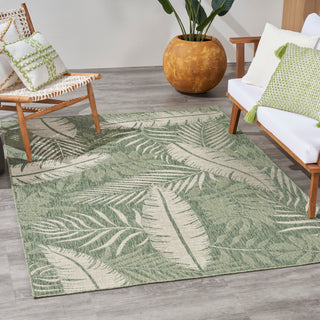 The Rug Corner Nourison Home Garden Oasis GOA02 GRNIV Area Rugs  