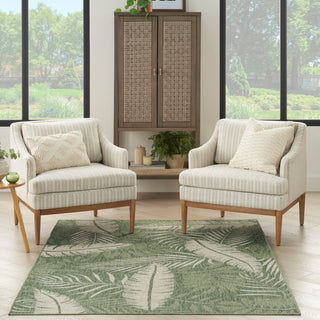 The Rug Corner Nourison Home Garden Oasis GOA02 GRNIV Area Rugs  