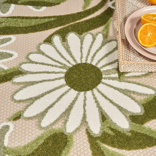 The Rug Corner Nourison Home Nourison Home - Aloha Ivory/Green Area Rug ALH33  