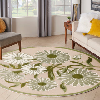 The Rug Corner Nourison Home Nourison Home - Aloha Ivory/Green Area Rug ALH33  